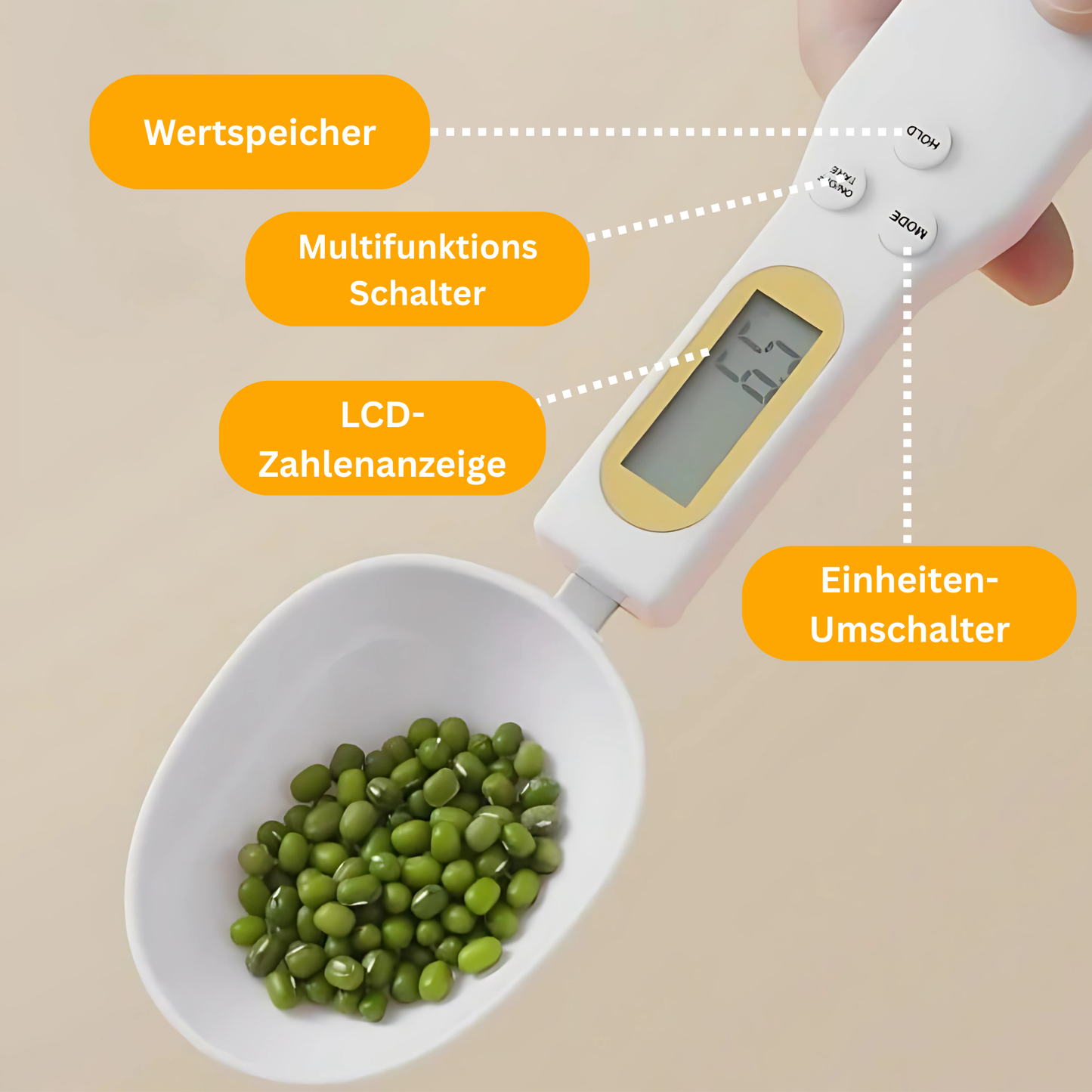 Digitale Futterlöffelwaage